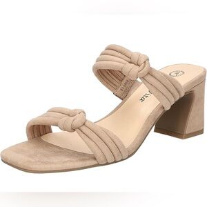 Bella Vita Tan Knotted Block Heel Sandals